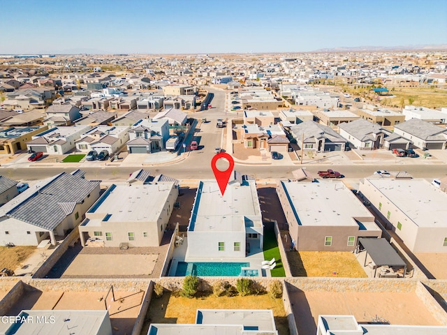 drone / aerial view with a residential view