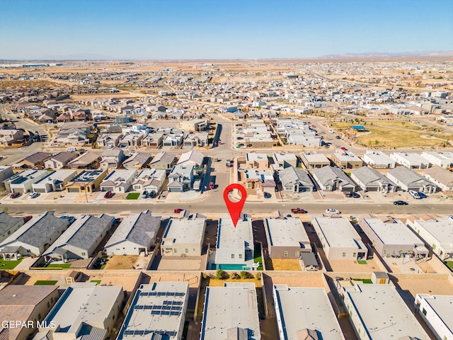 drone / aerial view with a residential view