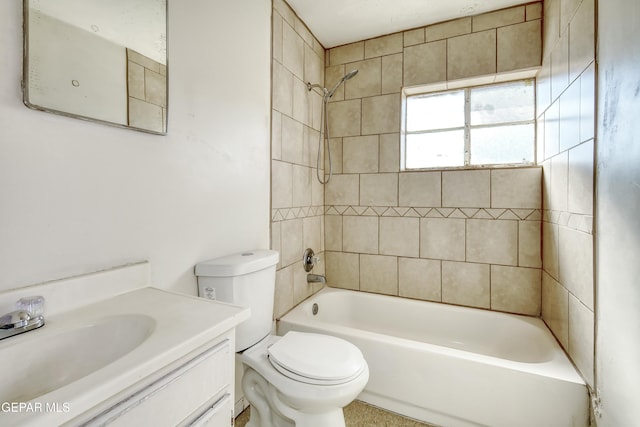 5930 Cleveland Ave, El Paso, TX 79905 - full bathroom featuring vanity, bathtub / shower combination, and toilet