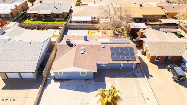 aerial view with a residential view