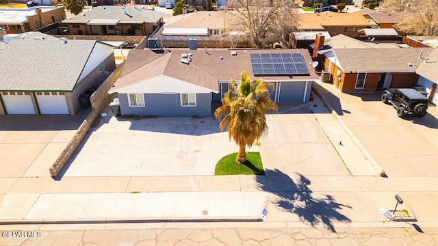 aerial view with a residential view