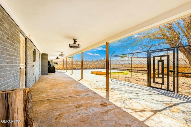 view of patio with fence