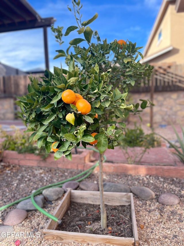 details with a garden and fence