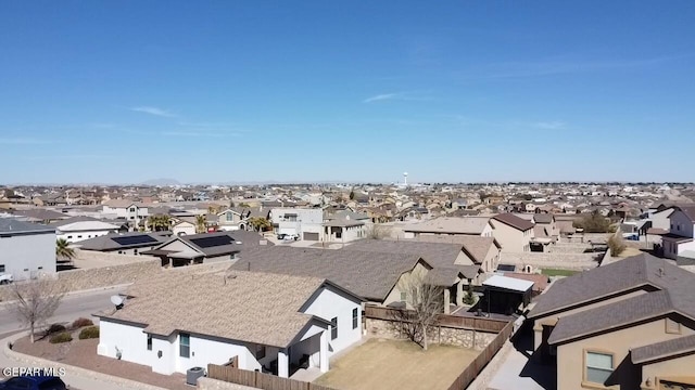 aerial view with a residential view