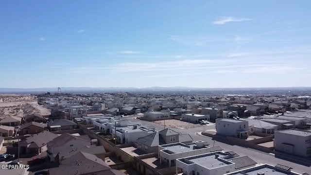 bird's eye view with a residential view