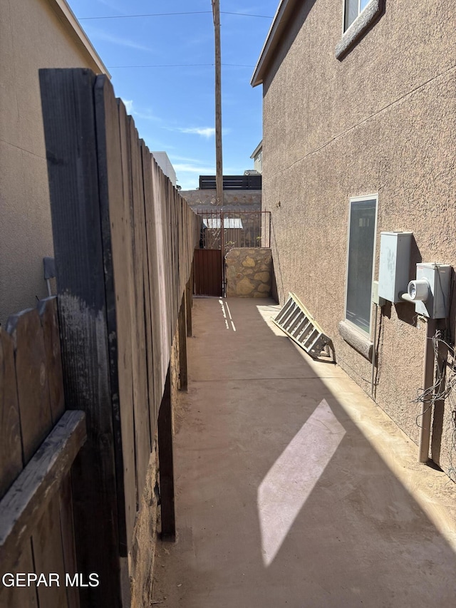 view of patio featuring a fenced backyard