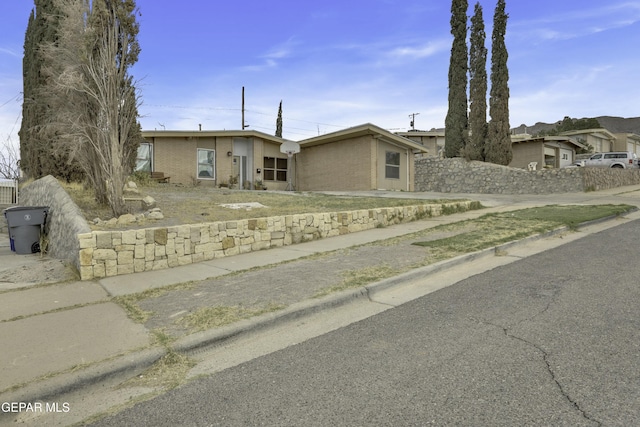 view of mid-century inspired home