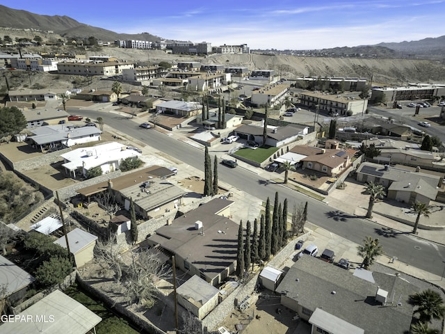 aerial view featuring a mountain view