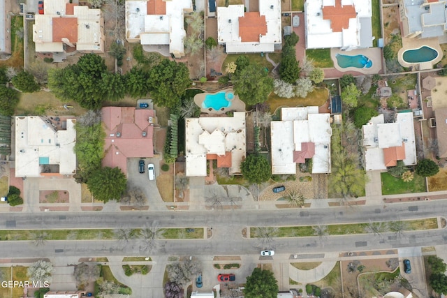 bird's eye view featuring a residential view