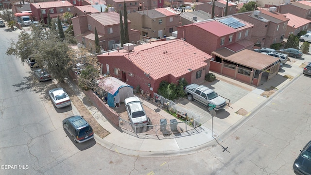 aerial view featuring a residential view