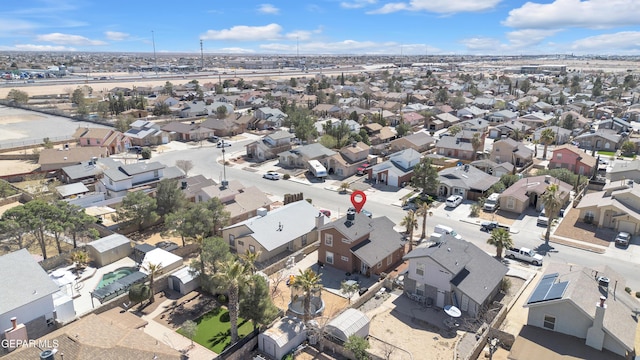 bird's eye view with a residential view