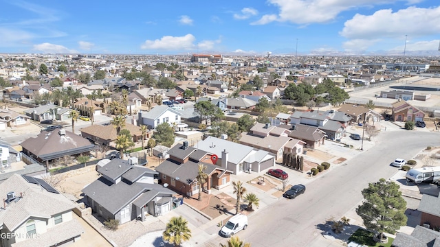 drone / aerial view with a residential view