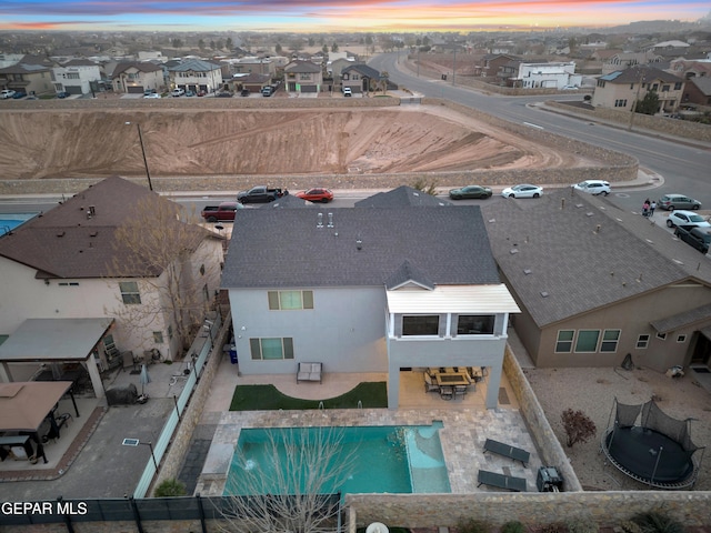 drone / aerial view featuring a residential view