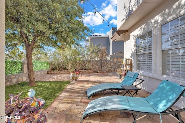 view of patio / terrace with a fenced backyard