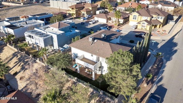 aerial view with a residential view