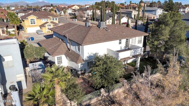 aerial view with a residential view