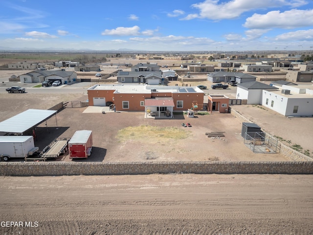 bird's eye view with a residential view