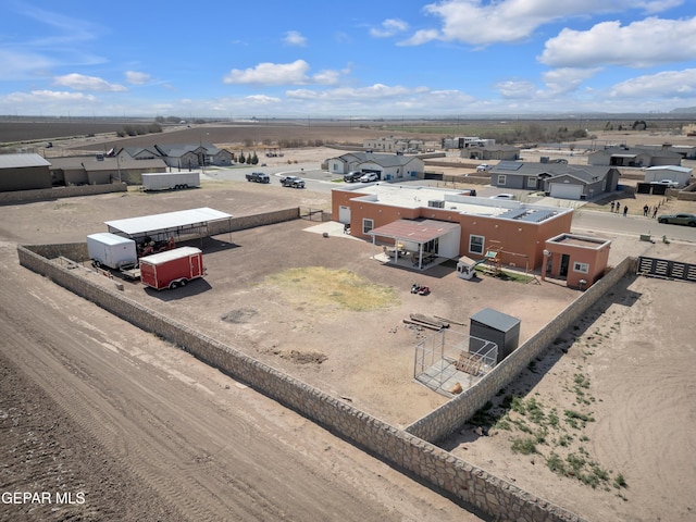 aerial view featuring a residential view