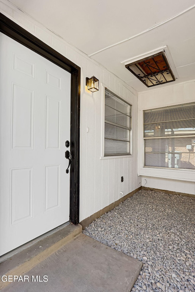 view of doorway to property