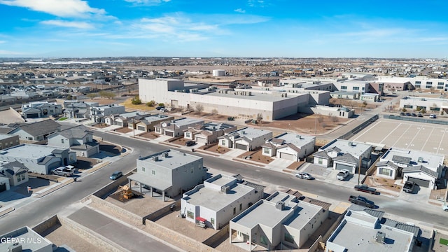 drone / aerial view with a residential view