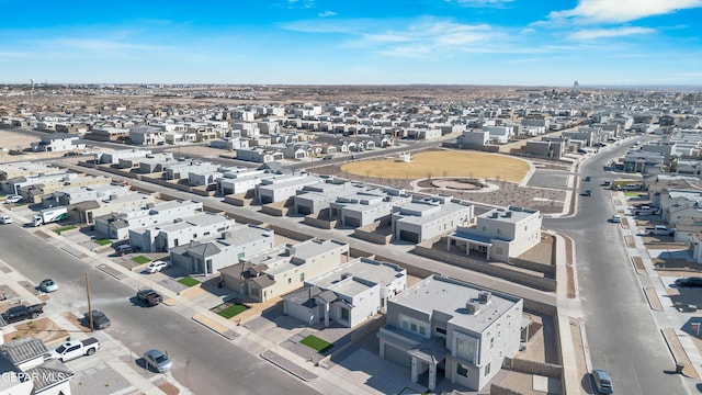 drone / aerial view with a residential view