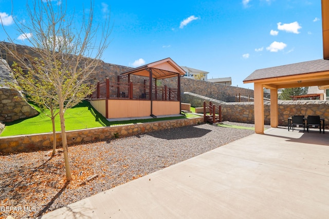 view of patio / terrace with a fenced backyard