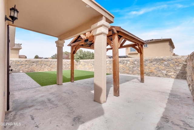 view of patio / terrace featuring a fenced backyard