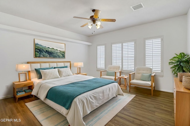 757 Maxey Marie Dr, El Paso, TX 79932 - bedroom featuring wood finished floors, baseboards, and a ceiling fan