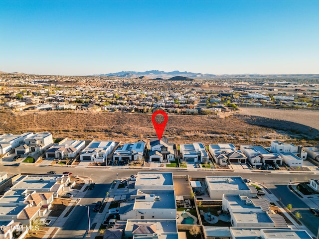 7402 Wooden Nickel Dr, El Paso, TX 79911 - birds eye view of property featuring a residential view and a mountain view