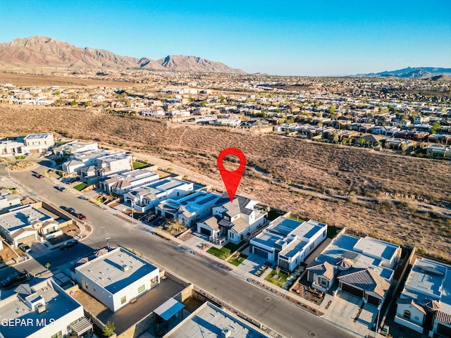 7402 Wooden Nickel Dr, El Paso, TX 79911 - aerial view featuring a mountain view and a residential view