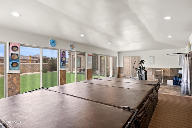 recreation room featuring recessed lighting