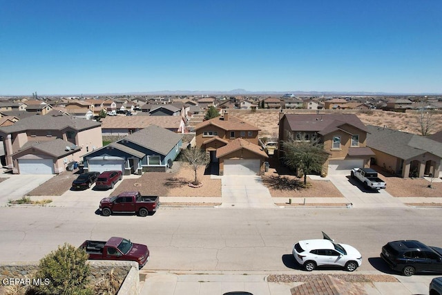 bird's eye view featuring a residential view