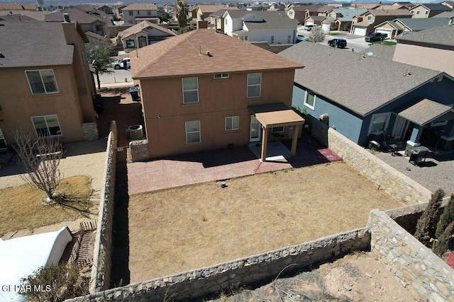 aerial view with a residential view