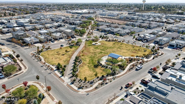 aerial view with a residential view