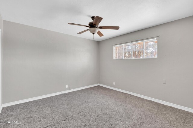 2413 Copper Ave Unit 79930, El Paso, TX 79930 - spare room featuring carpet floors, a ceiling fan, and baseboards