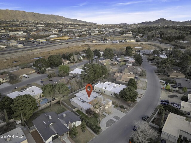 4945 Vista Grande Cir, El Paso, TX 79922 - bird's eye view featuring a mountain view and a residential view