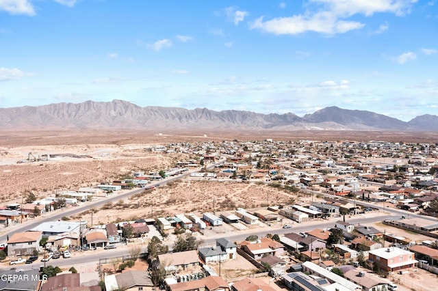 9005 Electra Dr, Canutillo, TX 79835 - drone / aerial view featuring a residential view and a mountain view