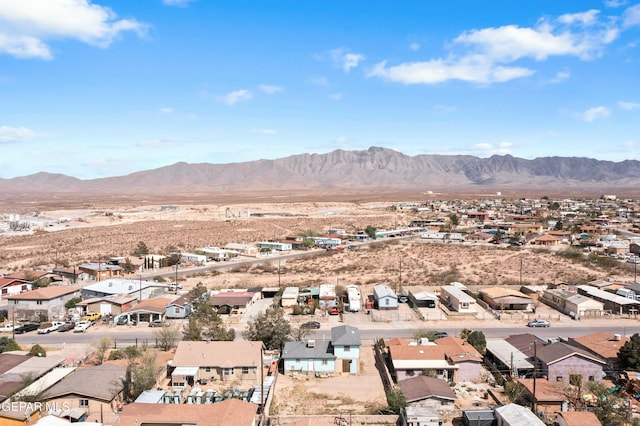9005 Electra Dr, Canutillo, TX 79835 - aerial view with a mountain view and a residential view