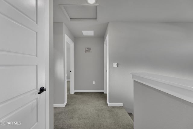 221 Ilchester Way, El Paso, TX 79928 - corridor with attic access, baseboards, and carpet