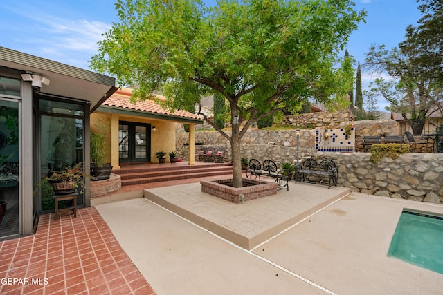 view of patio with french doors