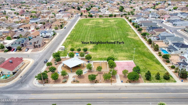 birds eye view of property featuring a residential view