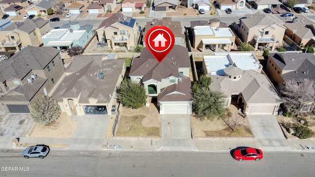 bird's eye view featuring a residential view