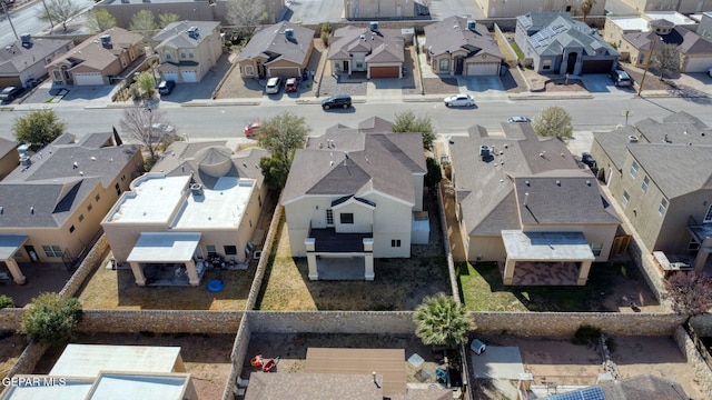bird's eye view with a residential view
