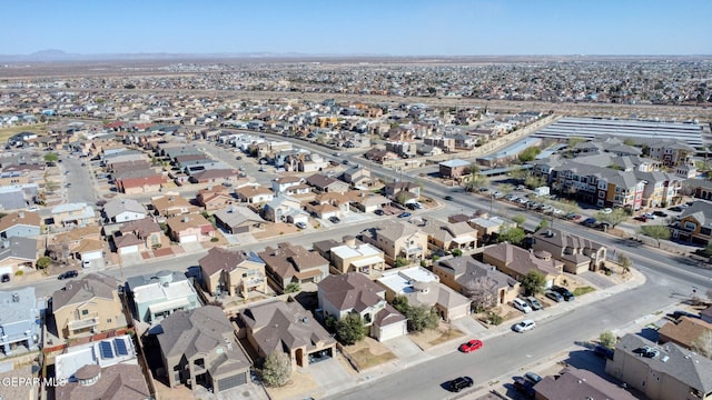 aerial view with a residential view