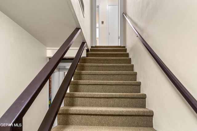 view of stairs