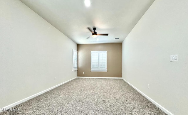 14617 Tierra Nectar Ave, El Paso, TX 79938 - carpeted empty room featuring visible vents, baseboards, and ceiling fan