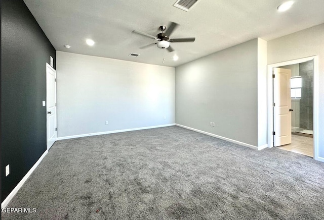 14613 Tierra Nectar Ave, El Paso, TX 79938 - carpeted empty room featuring baseboards, ceiling fan, and visible vents