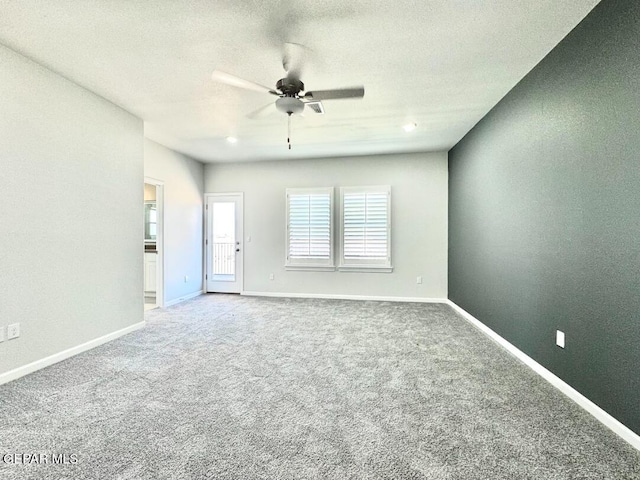 14613 Tierra Nectar Ave, El Paso, TX 79938 - spare room featuring carpet flooring, ceiling fan, visible vents, and baseboards