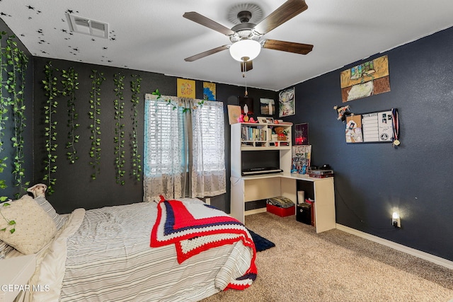 14717 Tierra Escape Ave, El Paso, TX 79938 - bedroom featuring baseboards, carpet, and ceiling fan