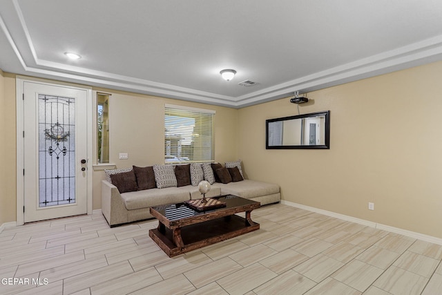 14717 Tierra Escape Ave, El Paso, TX 79938 - living area with a raised ceiling and baseboards